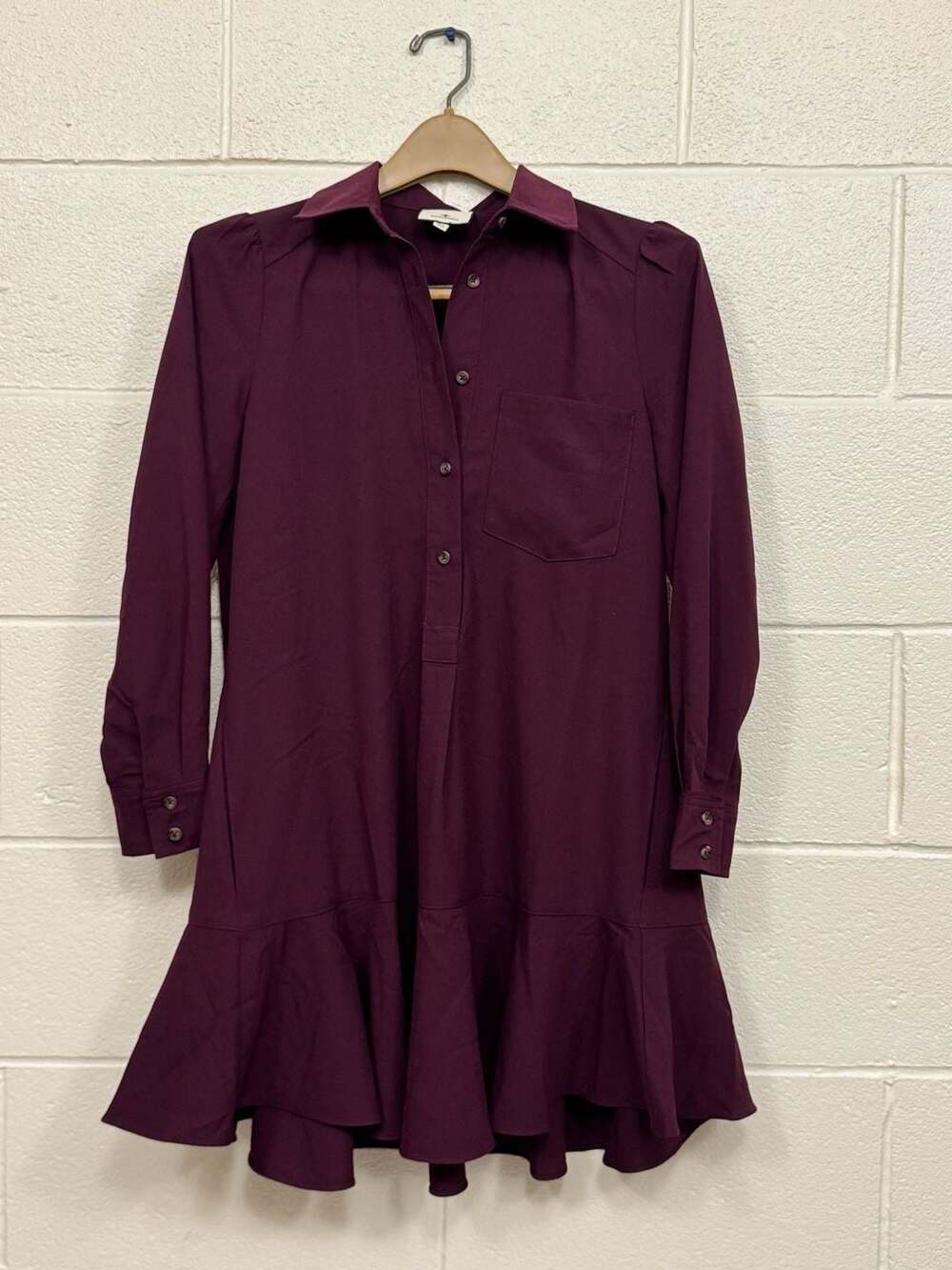 Tuckernuck Winetasting Crepe Callahan Shirt Dress size extra small